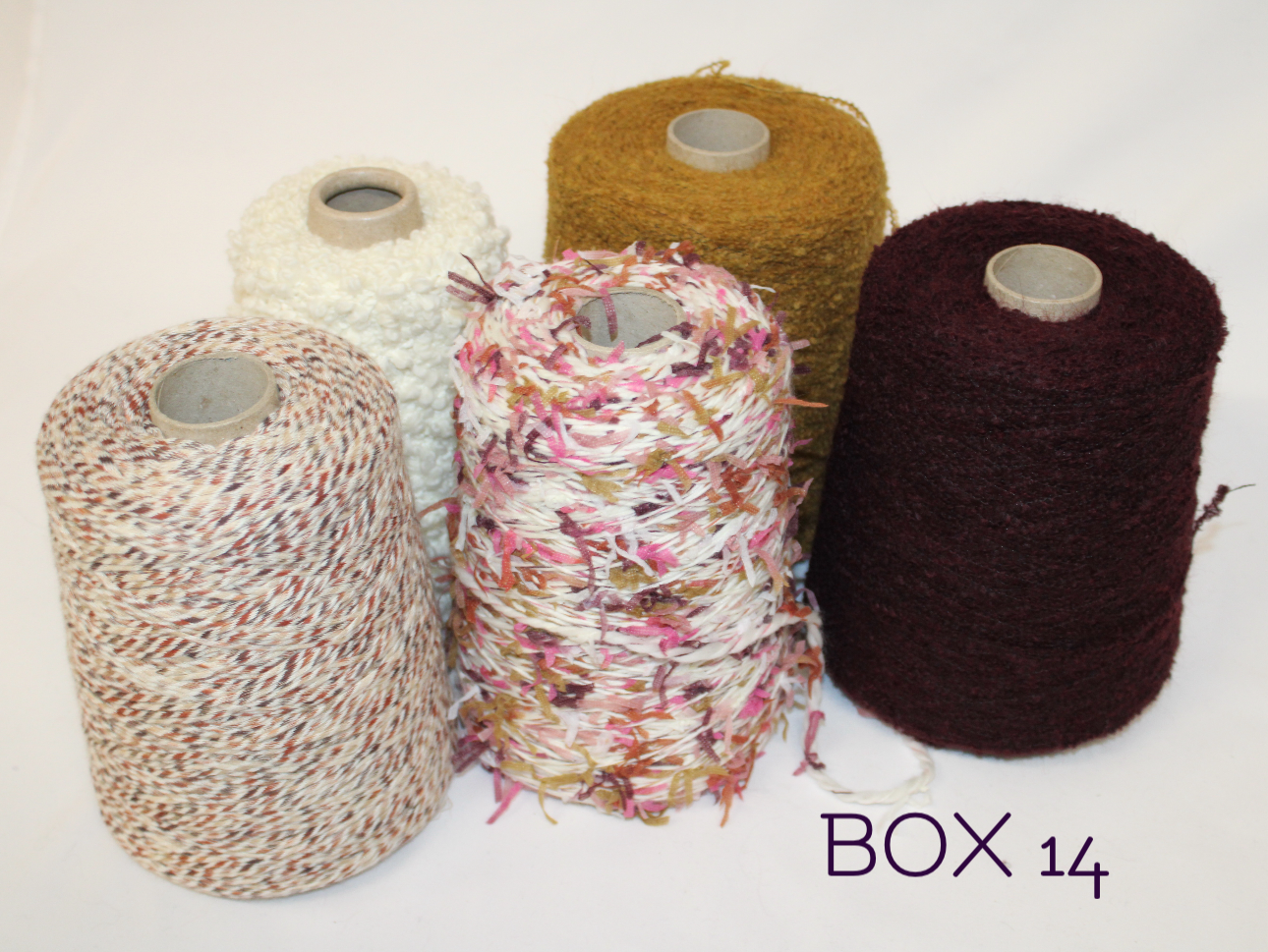BOXES OF STOCK YARNS FOR CLOTHING