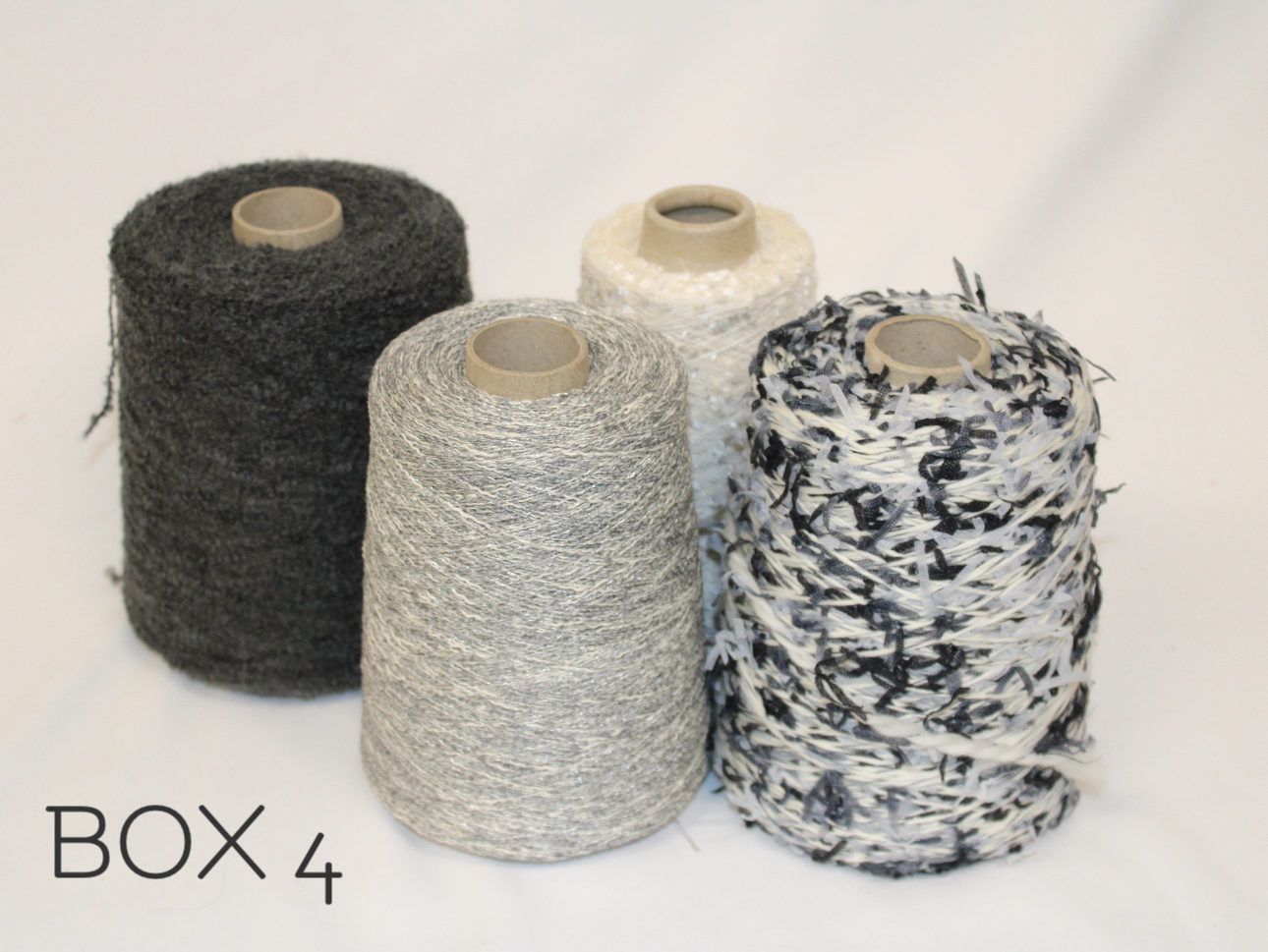BOXES OF STOCK YARNS FOR CLOTHING