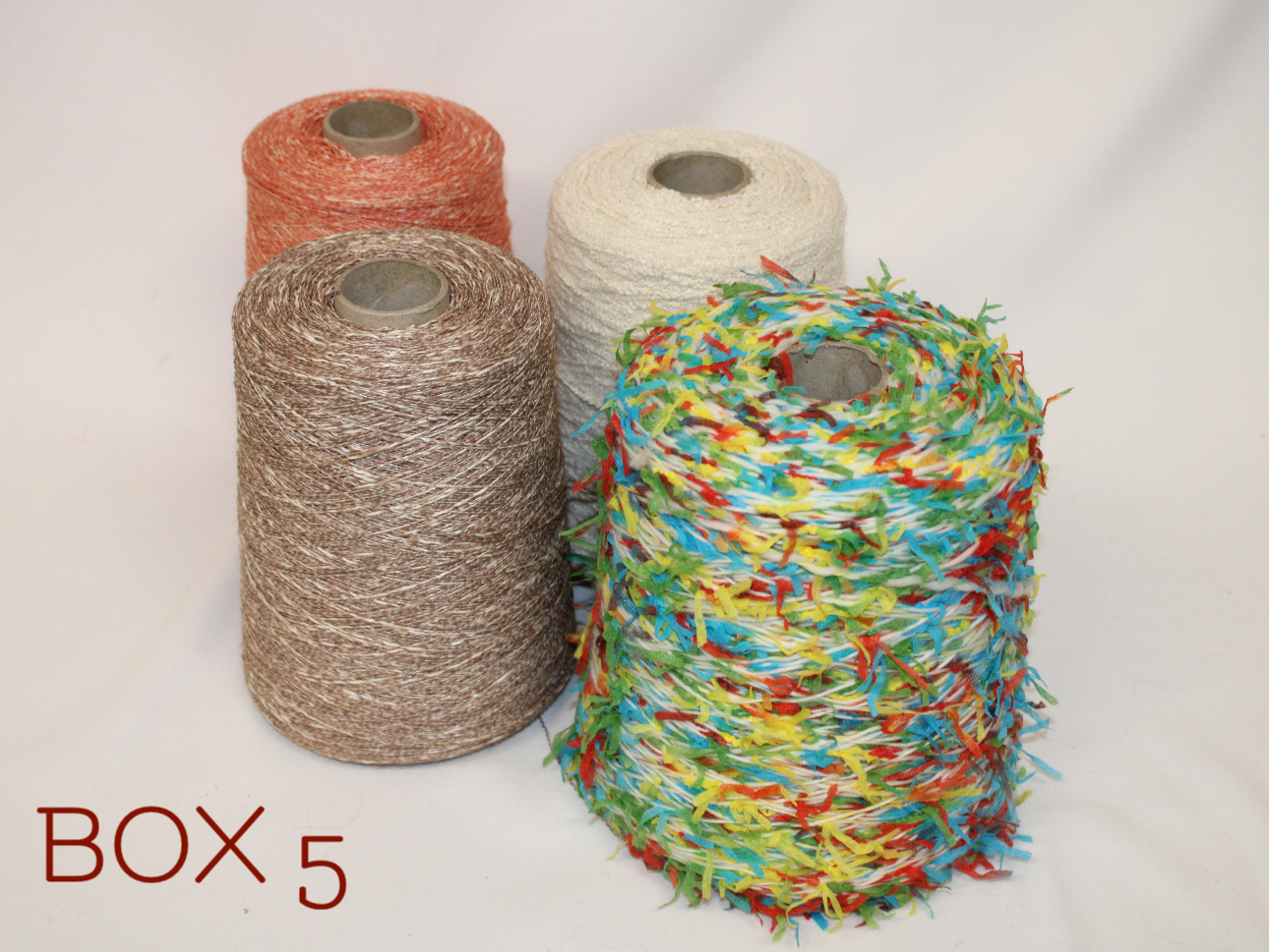 BOXES OF STOCK YARNS FOR CLOTHING