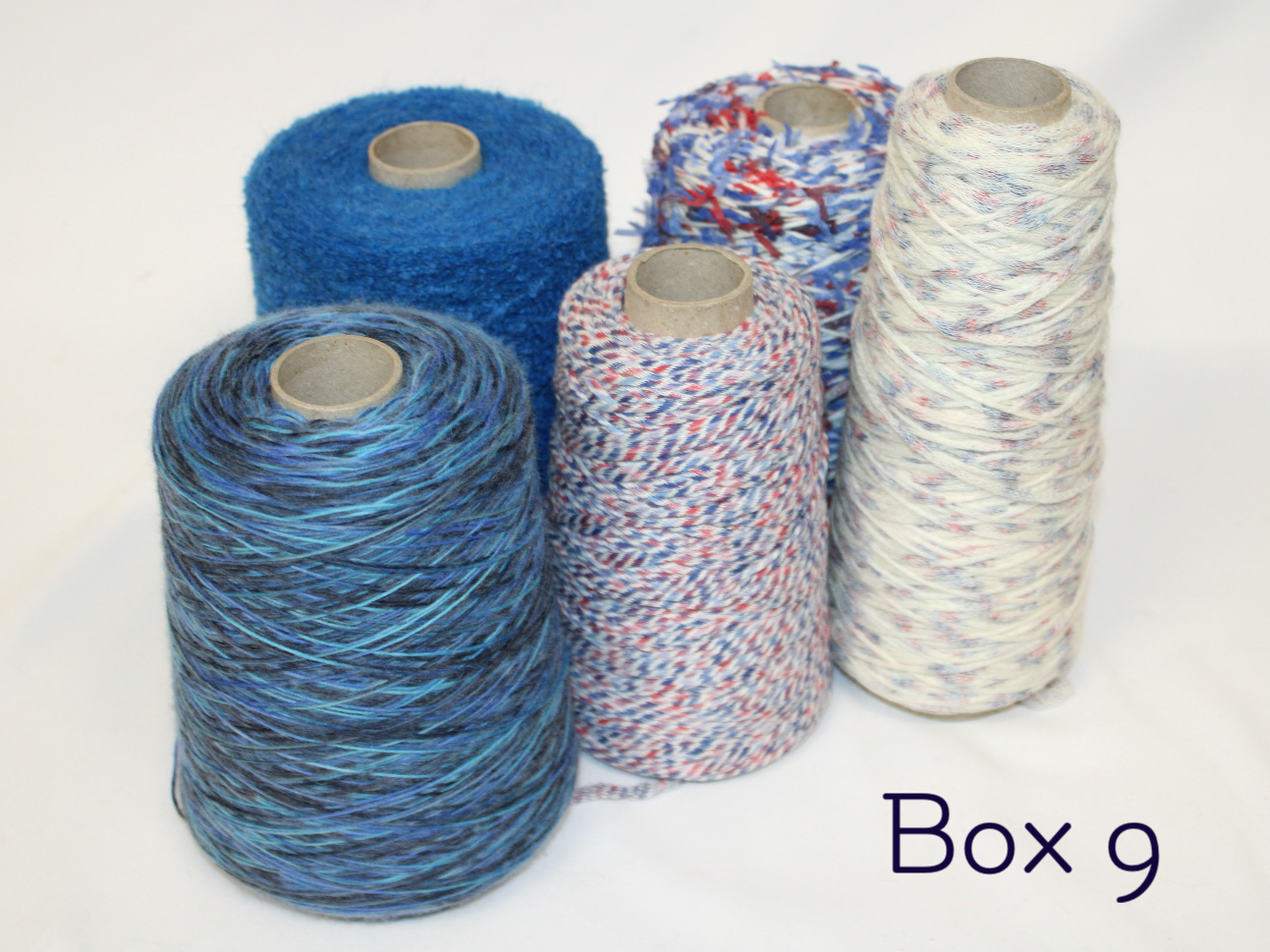 BOXES OF STOCK YARNS FOR CLOTHING