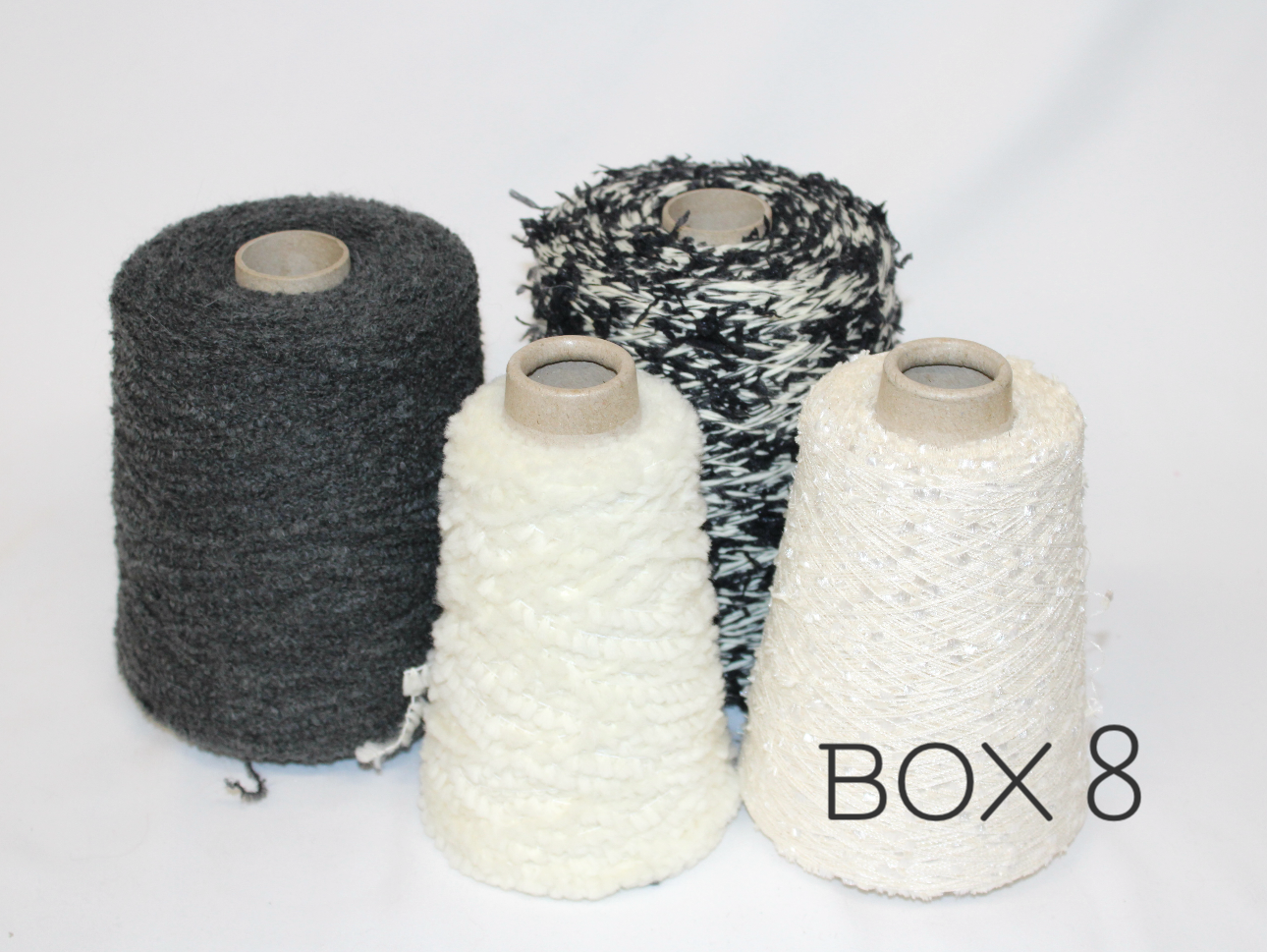 BOXES OF STOCK YARNS FOR CLOTHING