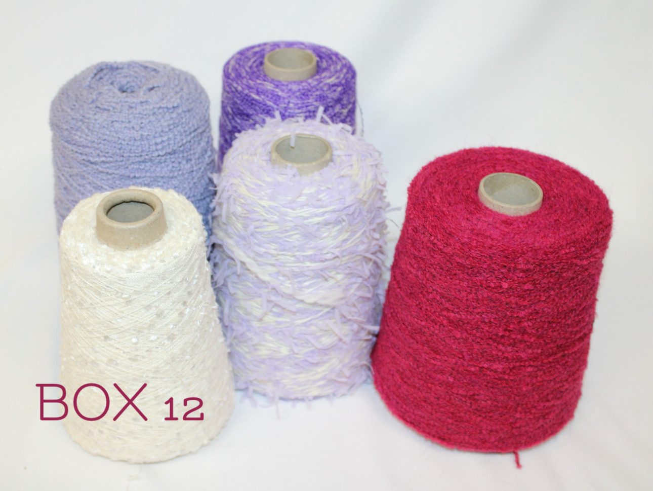 BOXES OF STOCK YARNS FOR CLOTHING
