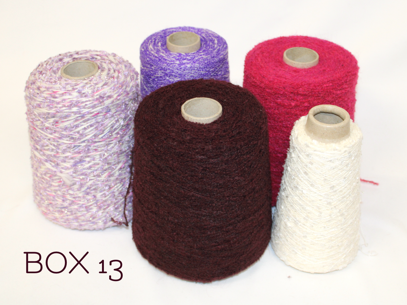 BOXES OF STOCK YARNS FOR CLOTHING