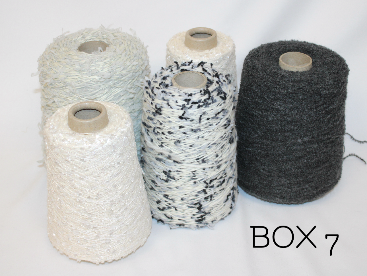 BOXES OF STOCK YARNS FOR CLOTHING